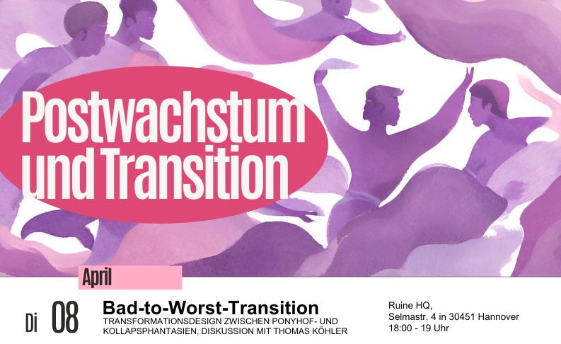 Opening der Veranstaltungsreihe Postwachstum und Transition am 8. April 2025